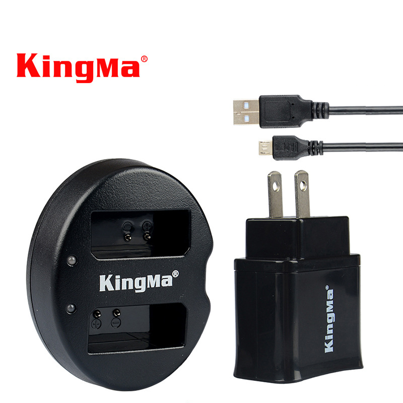 KingMa Dual Battery Charger With Dual USB Charger Head For CANNON EOS 1100D 1200D KISSX50